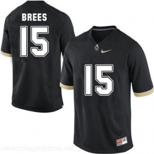 Official Nike Drew Brees Purdue Boilermakers No.15 - Black Football Jersey - Drew Brees Purdue Football Jerseys - View College Players